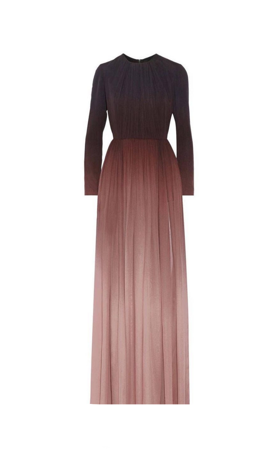 ELLEN MAXI-KLEID MIT FARBVERLAUF UND RÜSCHEN
