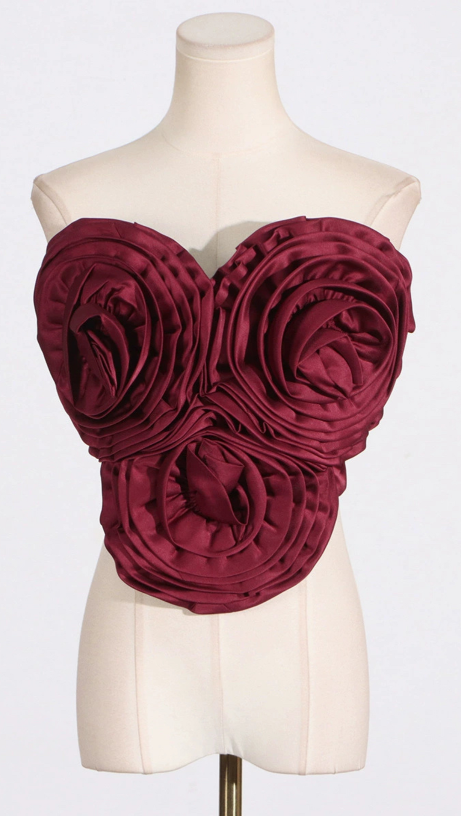 ANIMA 3D BLUMEN TOP IN ROT