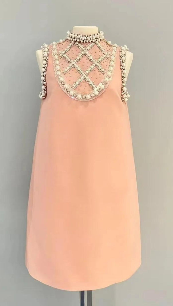 AIIZIE ALBERTINE PEARL-EMBELLISHED MINI DRESS - product image