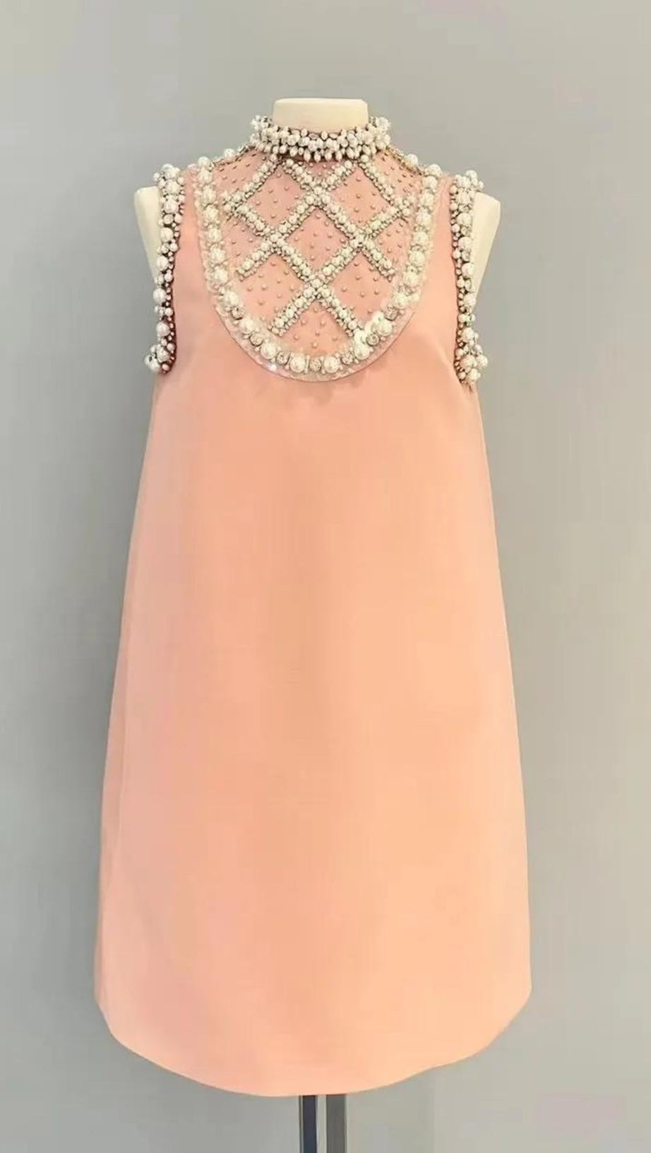 ALBERTINE PEARL-EMBELLISHED MINI DRESS