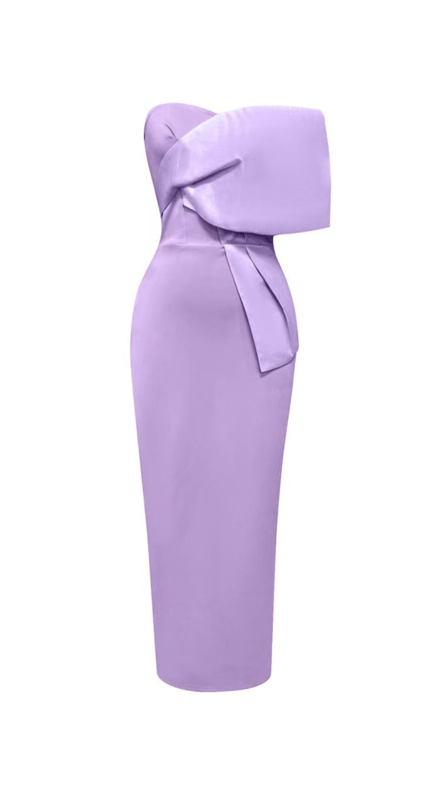 Trägerloses, figurbetontes Midikleid