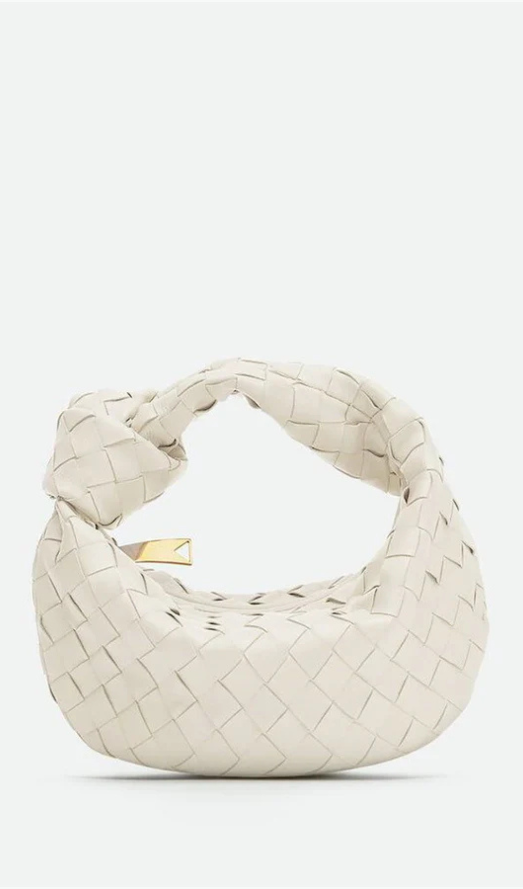 Zariah Weave Knot Clutch Bag - White