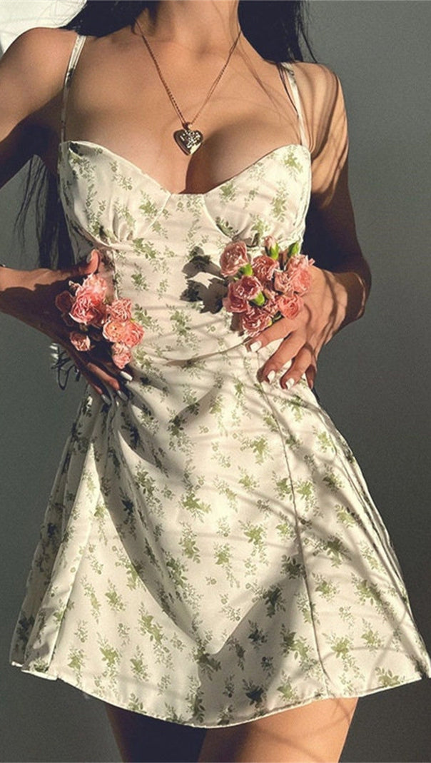 AIIZIE CHRISTIANA GARDEN PRINTED MINI DRESS - product image