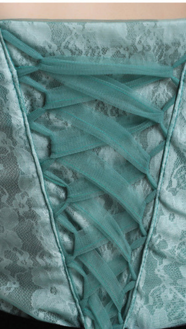 AIIZIE ANEKO FLOWER SEQUIN MINI DRESS IN GREEN - product image