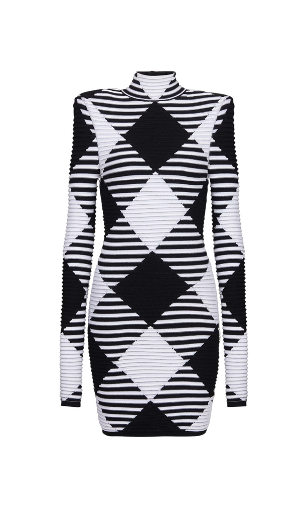 AIIZIE MINI DRESS IN ROLLED GINGHAM KNIT - product image