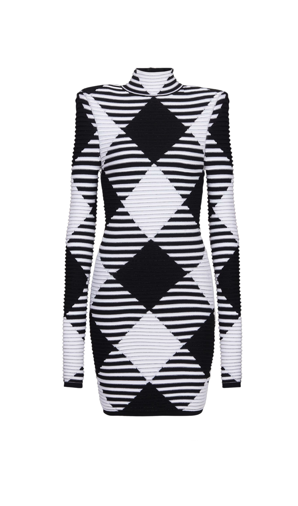 MINI ABITO IN MAGLIA A QUADRETTI ARROTOLATI