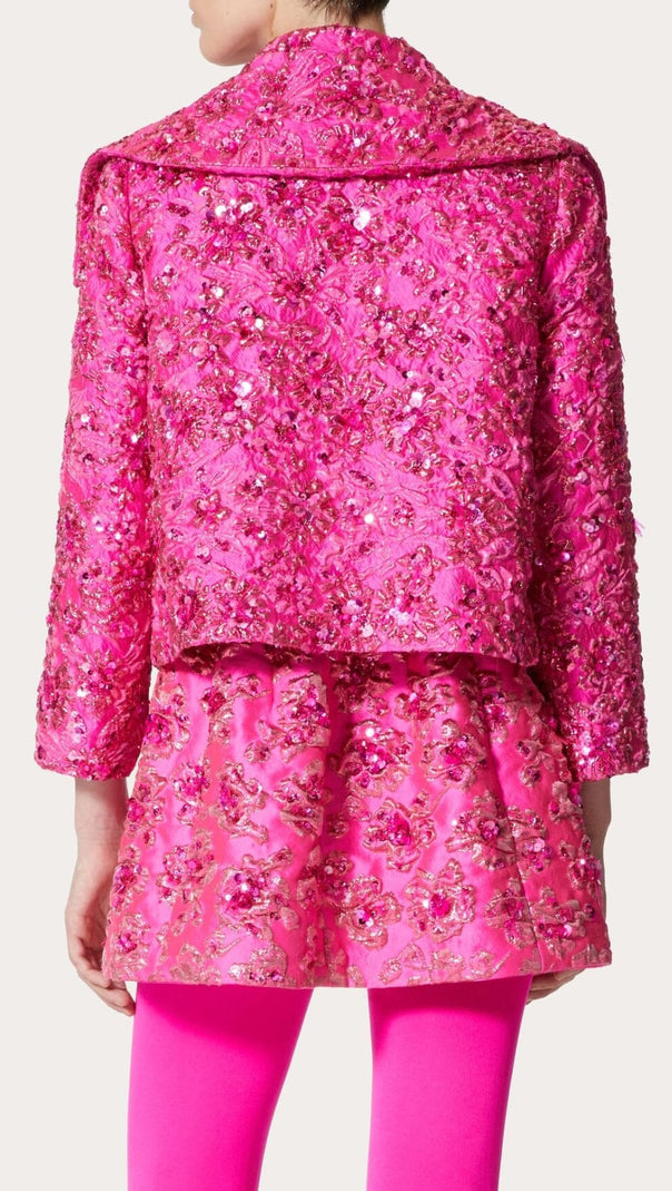 AIIZIE JACQUARD FLORAL BLAZER - product image