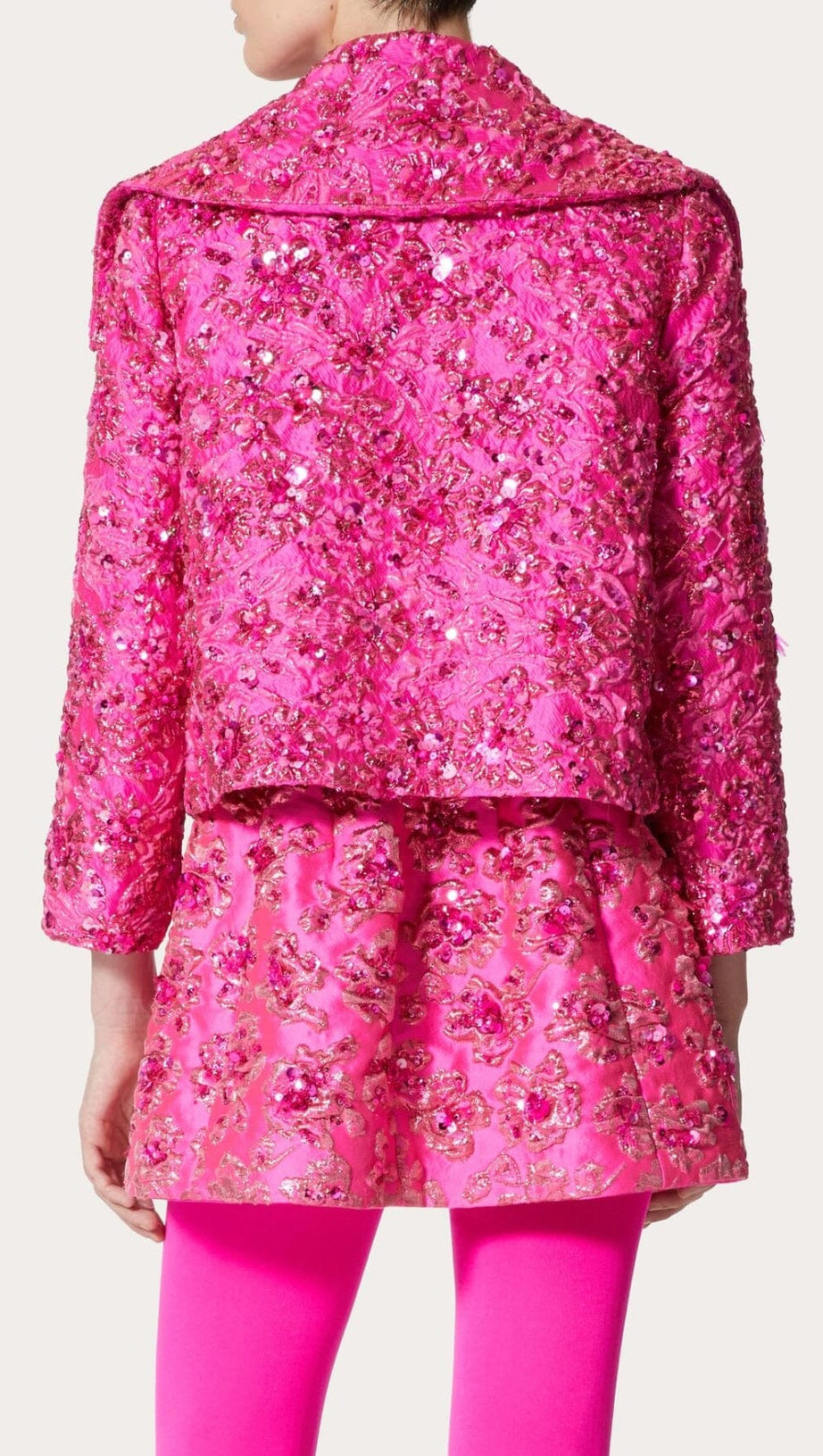 JACQUARD FLORAL BLAZER