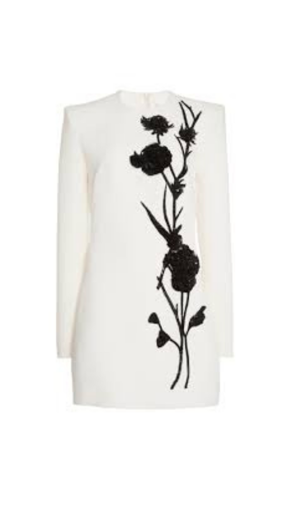 HELEN MINIKLEID MIT BLUMENVERZIERUNG IN WEISS