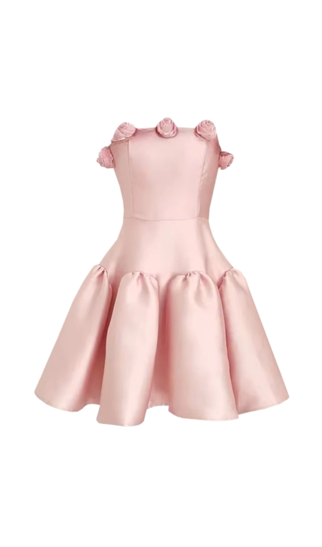TINA FLOWER STRAPLESS MINI DRESS IN PINK