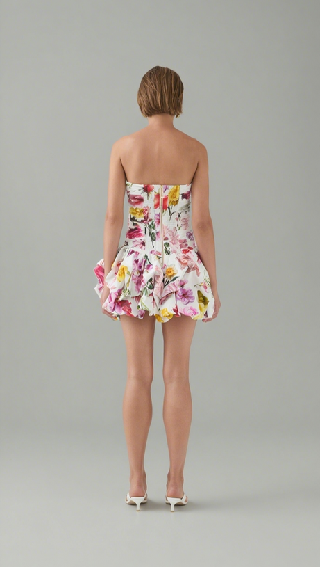 VIOLETTE BUBBLE HEM MINI DRESS