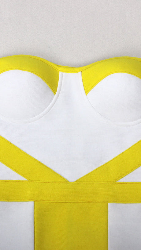 STRAPLESS BODYCON BANDAGE MINI DRESS