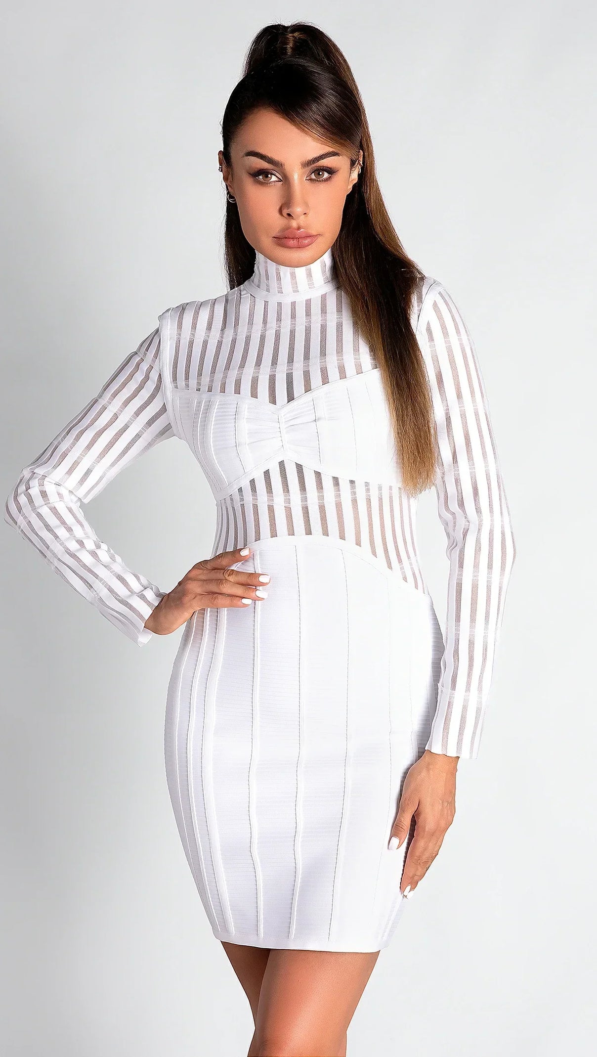 AIIZIE NITYA MESH BANDAGE MINI DRESS - product image