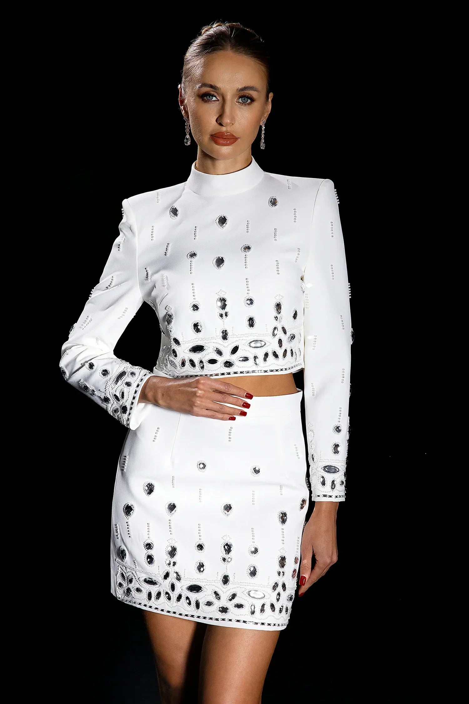 NALANIE RHINESTONE FLOWER MINI SET