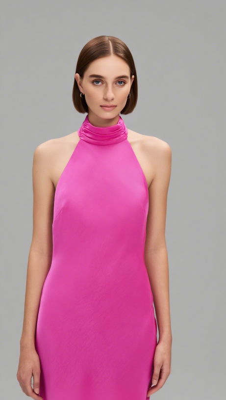 THE 'EVIANNA' SATIN DRESS