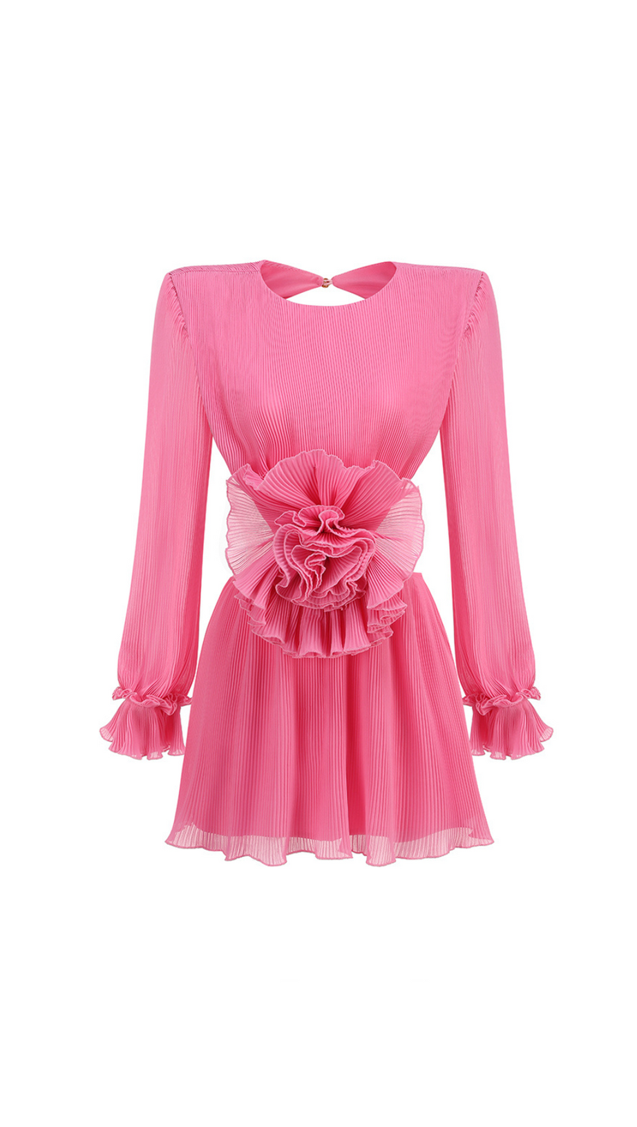 MINI ABITO GEMMA CON FIORI RITAGLIATI IN ROSA