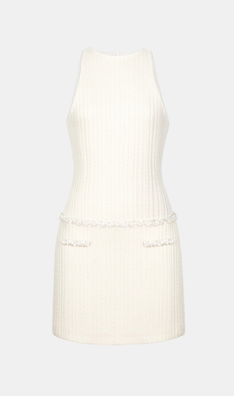 Mini abito in maglia senza maniche con perline Abene