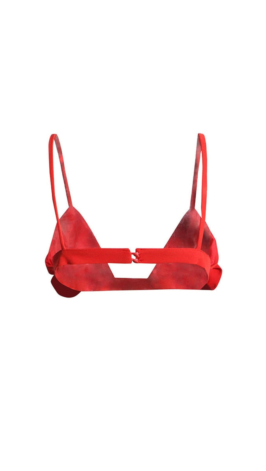 ARIELLE ROTES TOP MIT ROSENVERZIERUNG