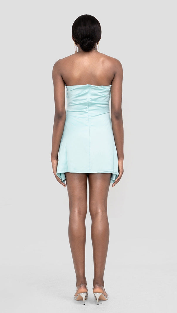 AIIZIE STRAPLESS CORSET DRESS IN GREEN - product image