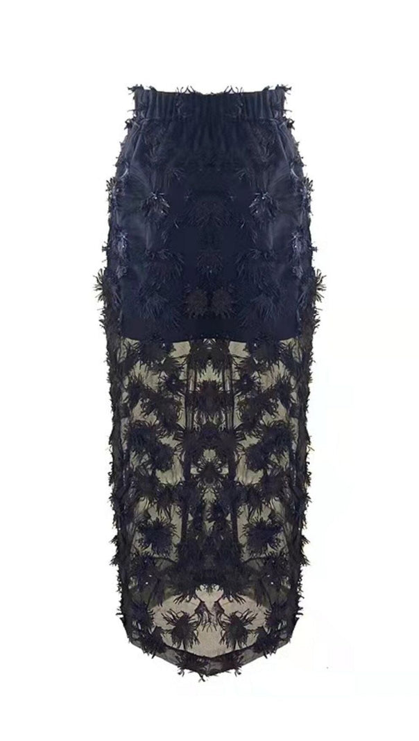 Black Lace Beach Skirt