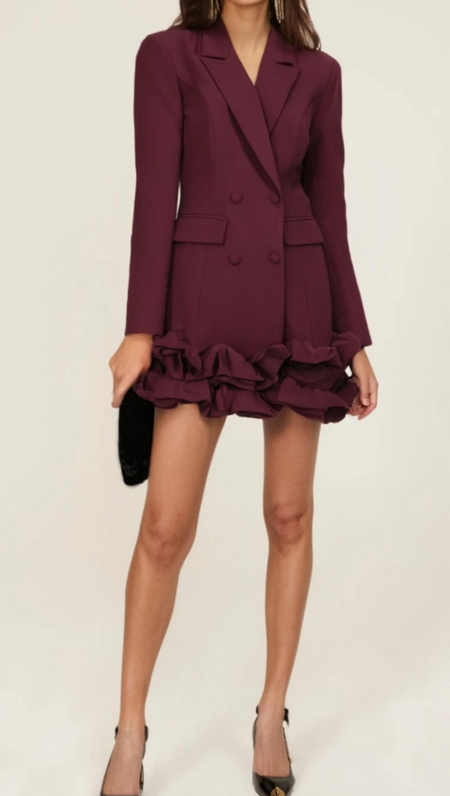 3D FLOWER PATCHWORK BLAZER DRESS