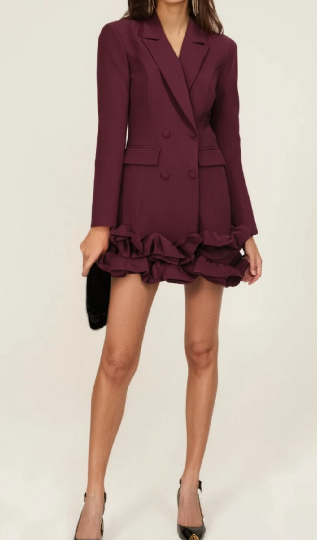 3D FLOWER PATCHWORK BLAZER DRESS