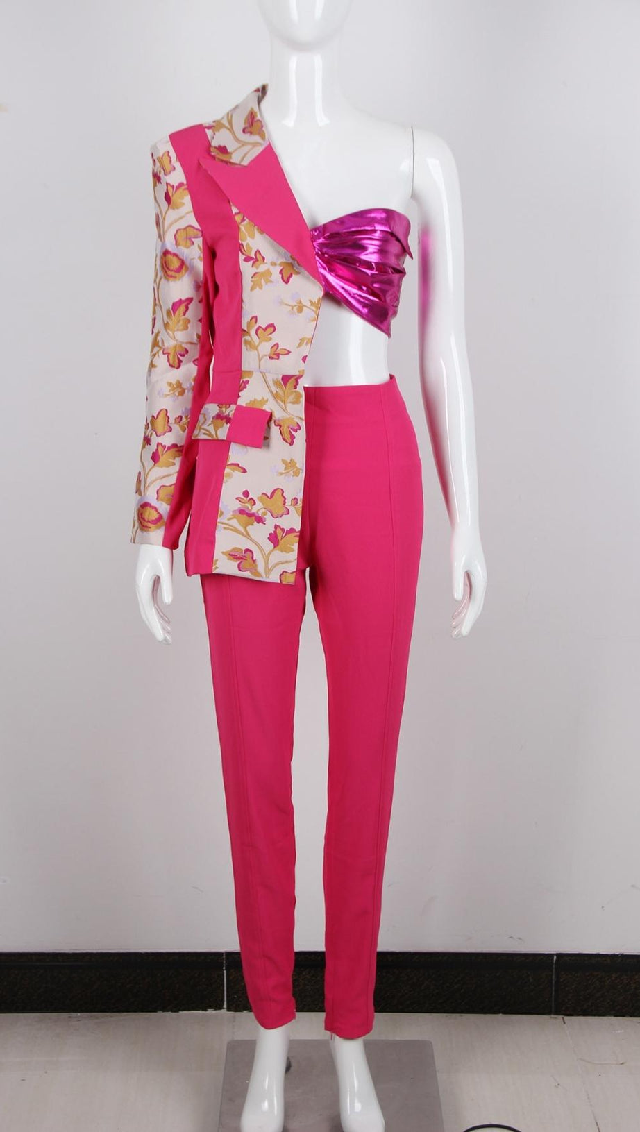 ONE SHOULDER TWO PIECE SET