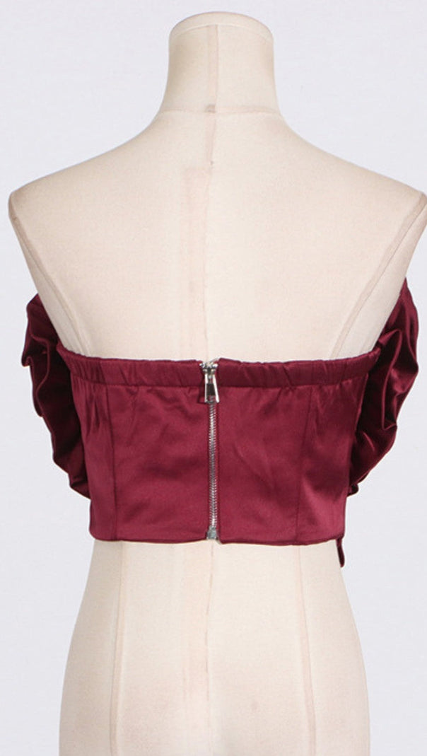 AIIZIE ANIMA 3D FLOWER TOP IN RED - product image