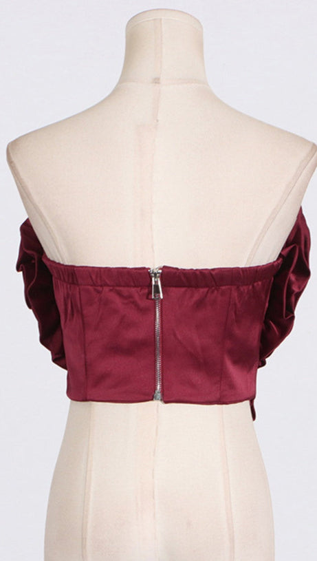 ANIMA 3D BLUMEN TOP IN ROT