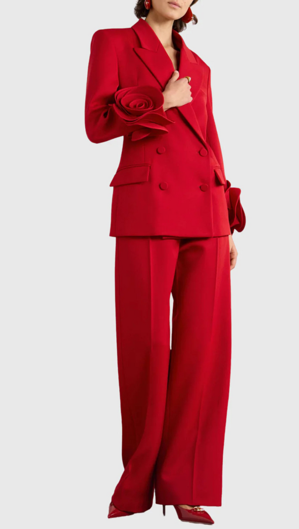 AIIZIE SOPHIA ROSE APPLIQUÉ BLAZER IN RED - product image