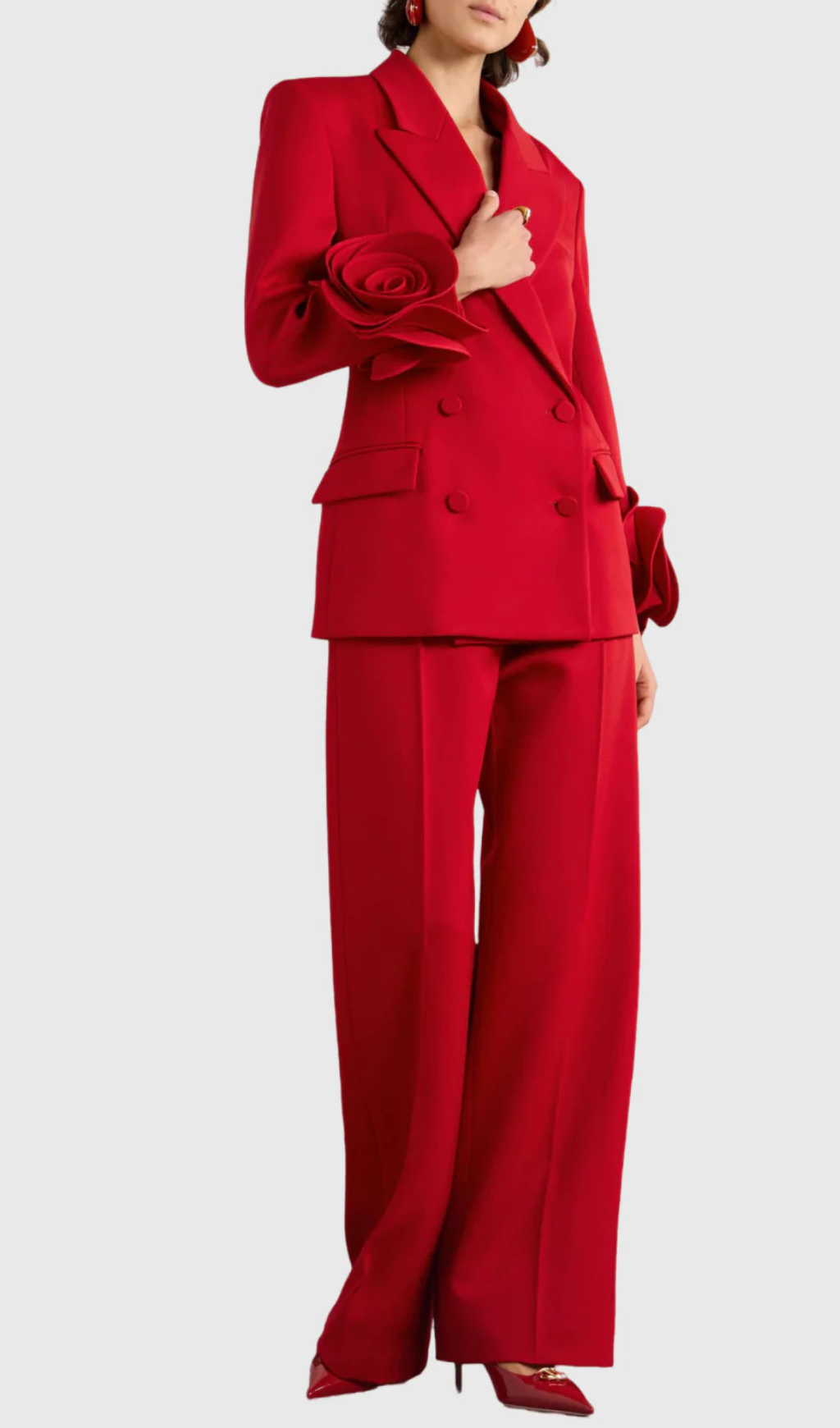 SOPHIA ROSE APPLIQUÉ BLAZER IN RED