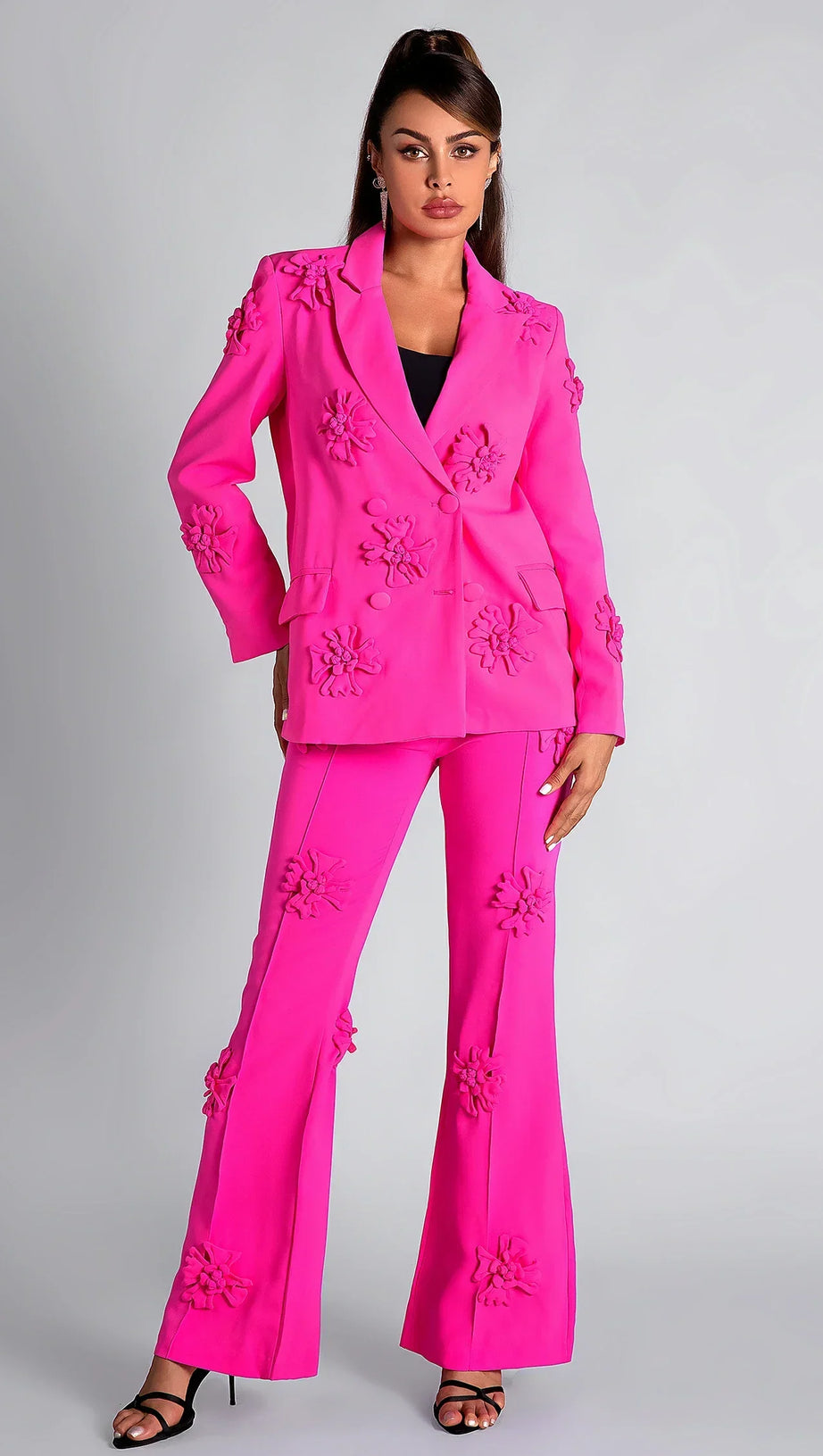 AMARYLLIS FLORAL EMBROIDER BLAZER SET