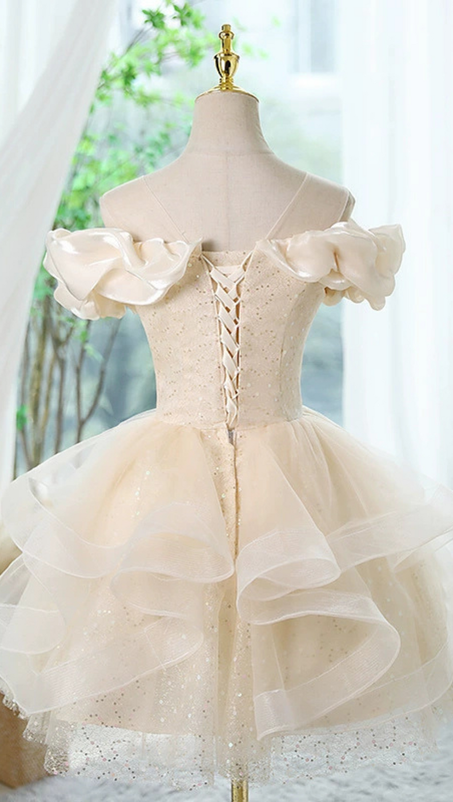 WHITE ANELA OFF SHOULDER SEQUIN MINI DRESS