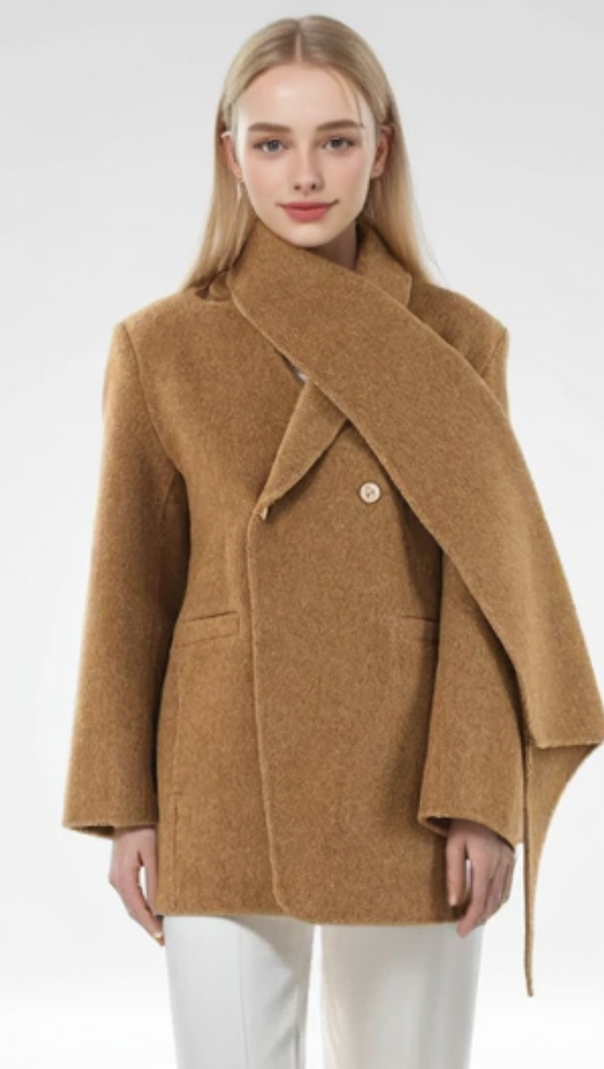 AIIZIE KAHKI WOOLEN COAT - product image