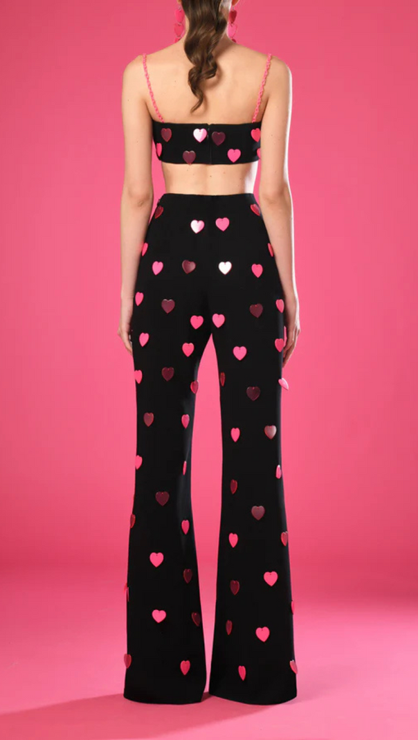 AIIZIE PINK TOP AND PANTS WITH HEARTS - product image