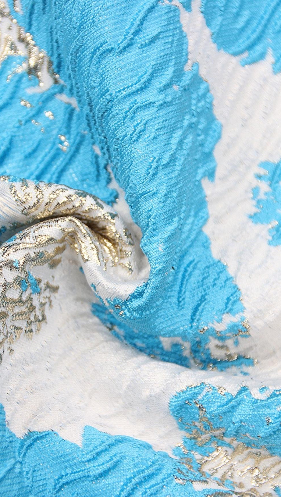 MIDIKLEID MIT PRINT IN BLAU