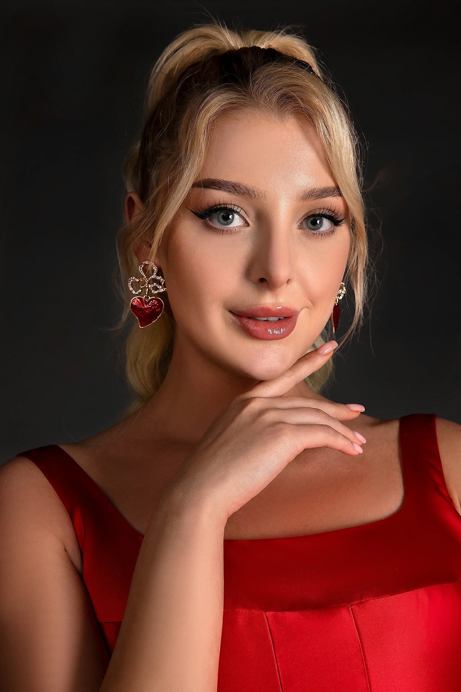 Mustelli Diamant-Herz-Ohrringe