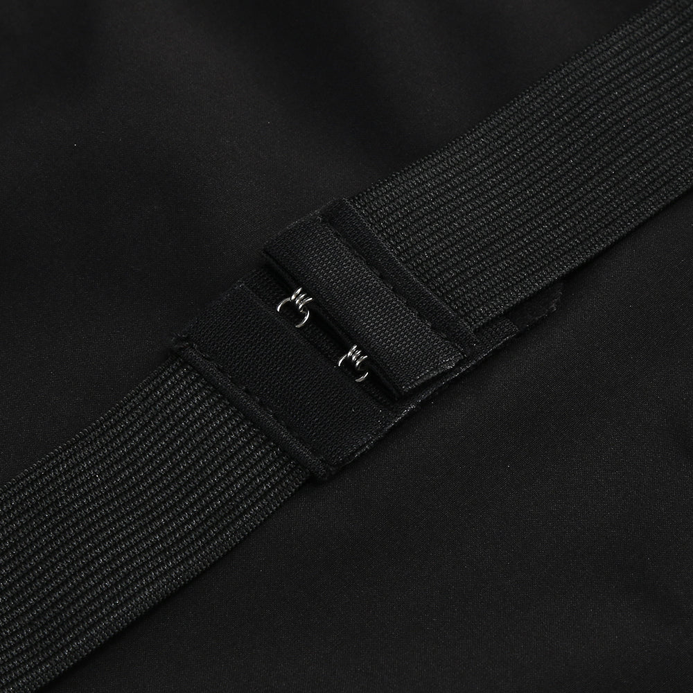 Schwarz-weißes Minikleid mit Perlen 