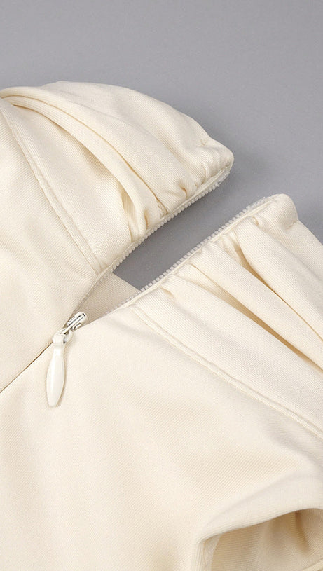 Jayme Halter Cutout Maxi Dress - Elegant Draped Knot Detail