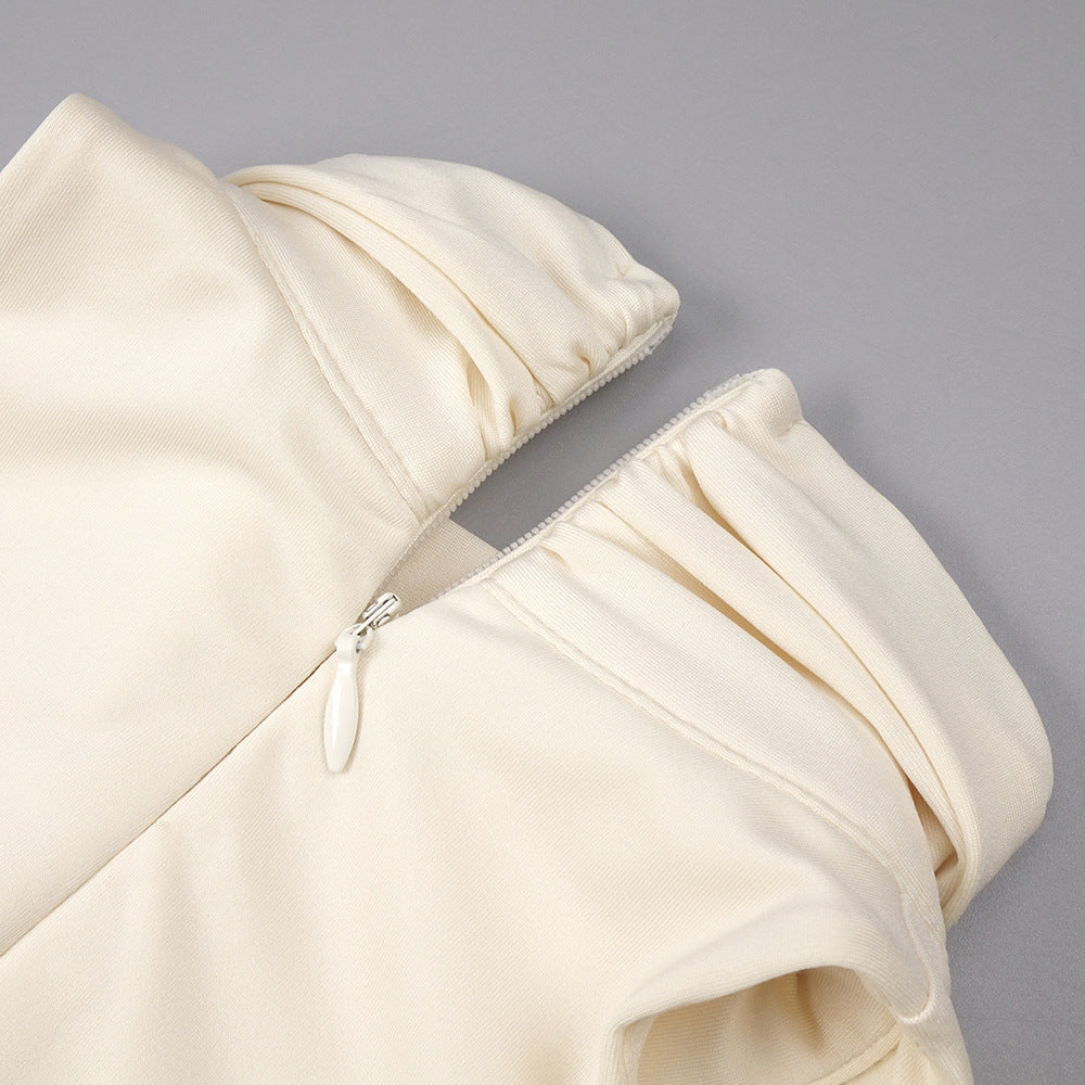 AIIZIE Jayme Halter Cutout Maxi Dress - Elegant Draped Knot Detail - product image