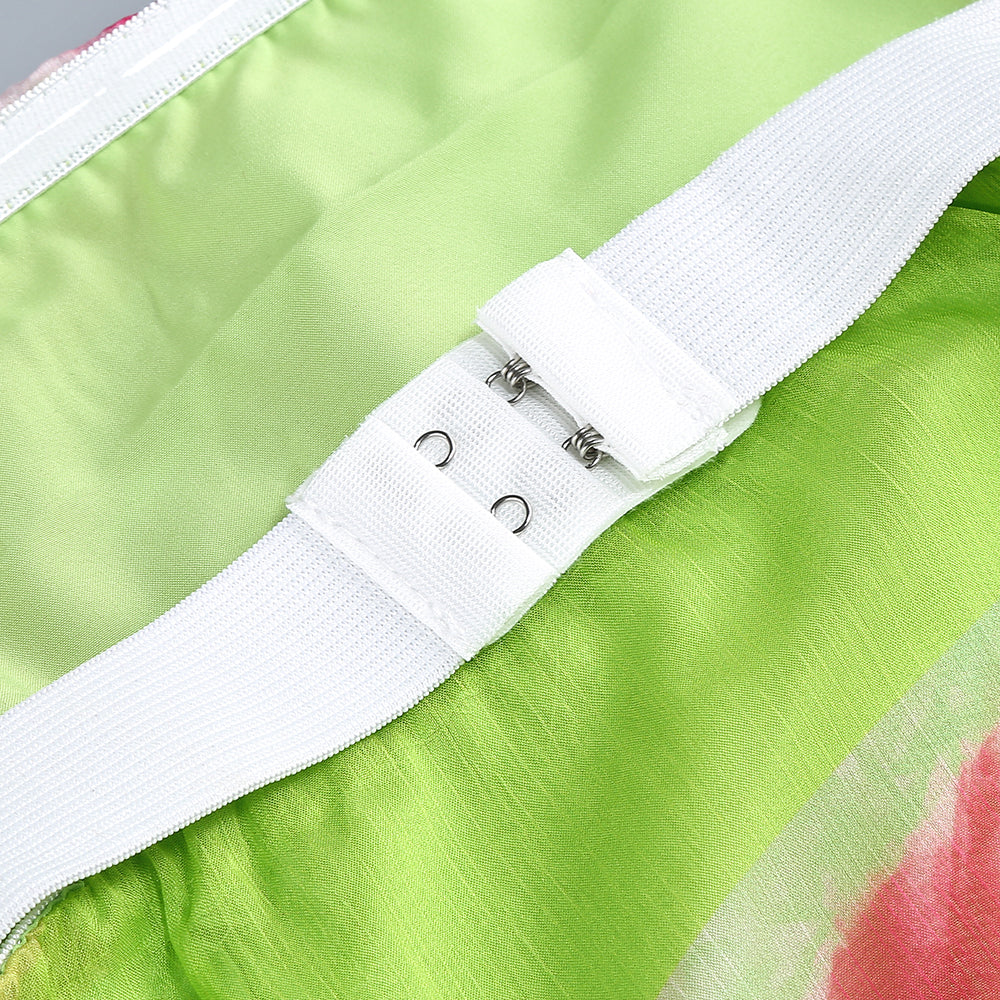 AIIZIE STRAPLESS SILK MAXI DRESS IN LIME ANTHURIUM - product image