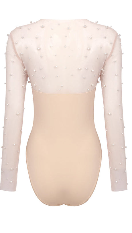 MESH PEARL JUMPSUIT TWO PIECE