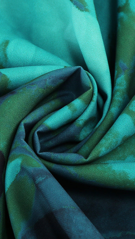 ABITO CON APERTURA SUL PETTO E ABITO MIDI VERDE