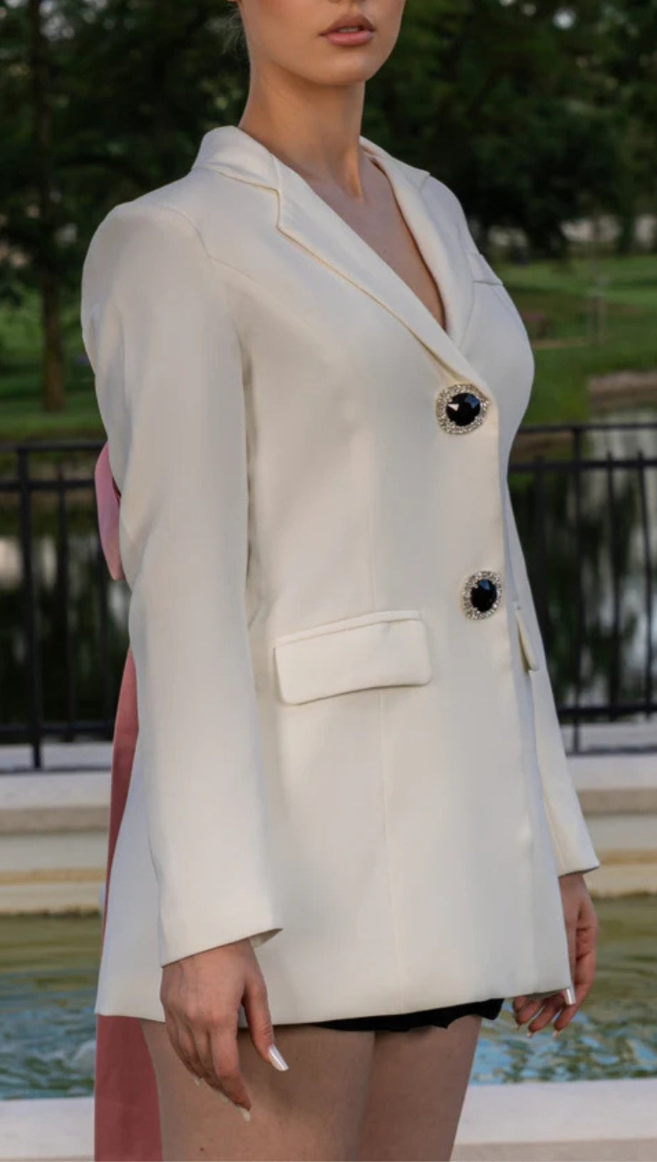 MASSIVE PINK RIBBON DIAMOND BLAZER