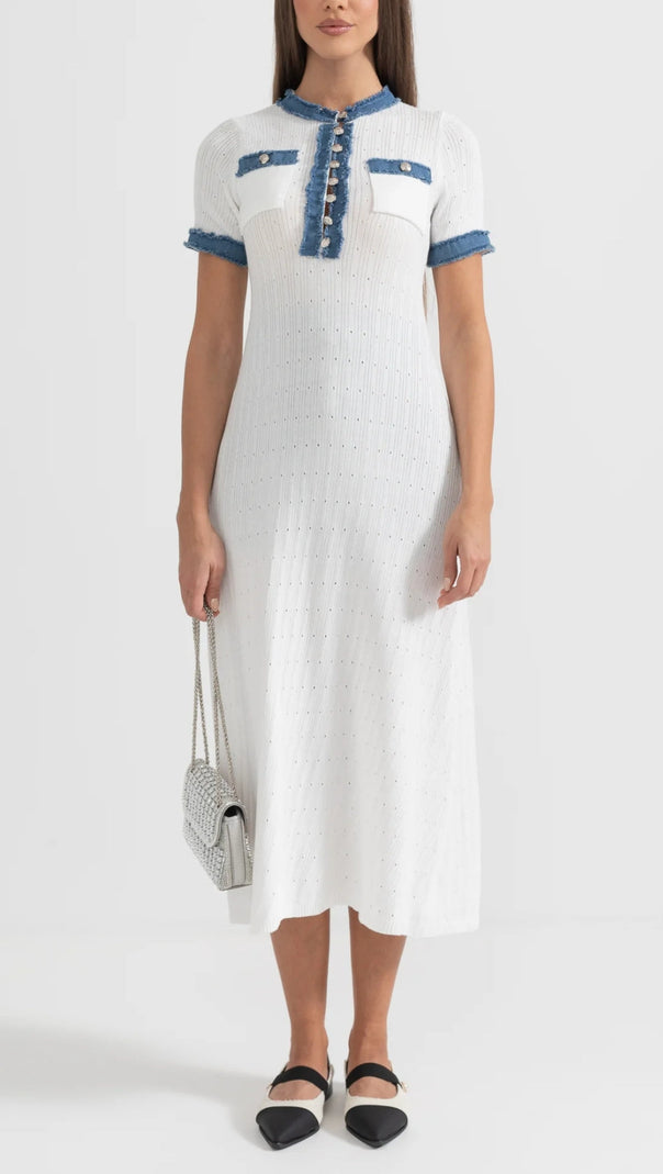 AIIZIE RIBBED KNIT MIDI DRESS - product image