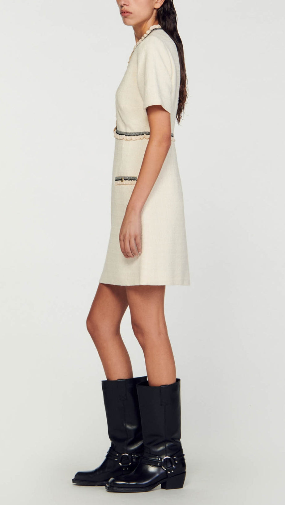 SHORT TWEED DRESS