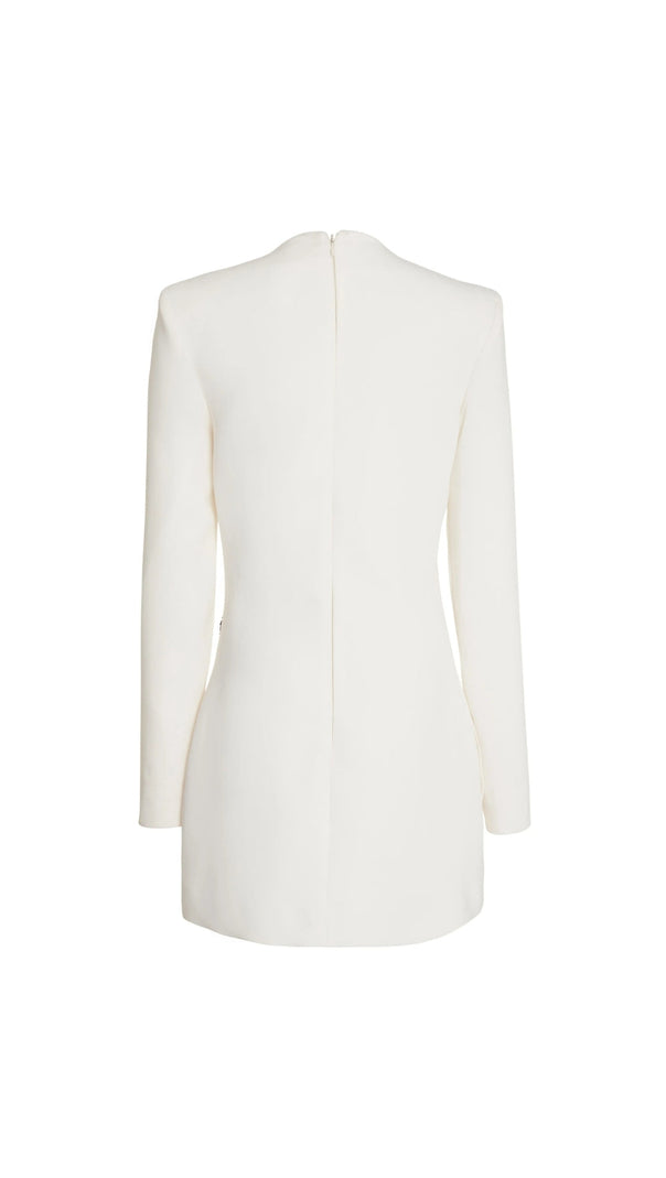 VESTITO CORTO CON RICAMI FLOREALI E PERLINE VENUS