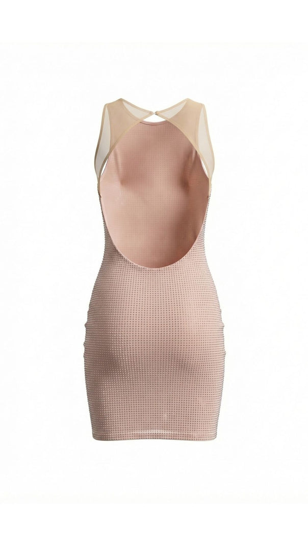 AIIZIE Jaysha Dazzling Rhinestone Backless Mini Dress | Sparkle & Slay - product image