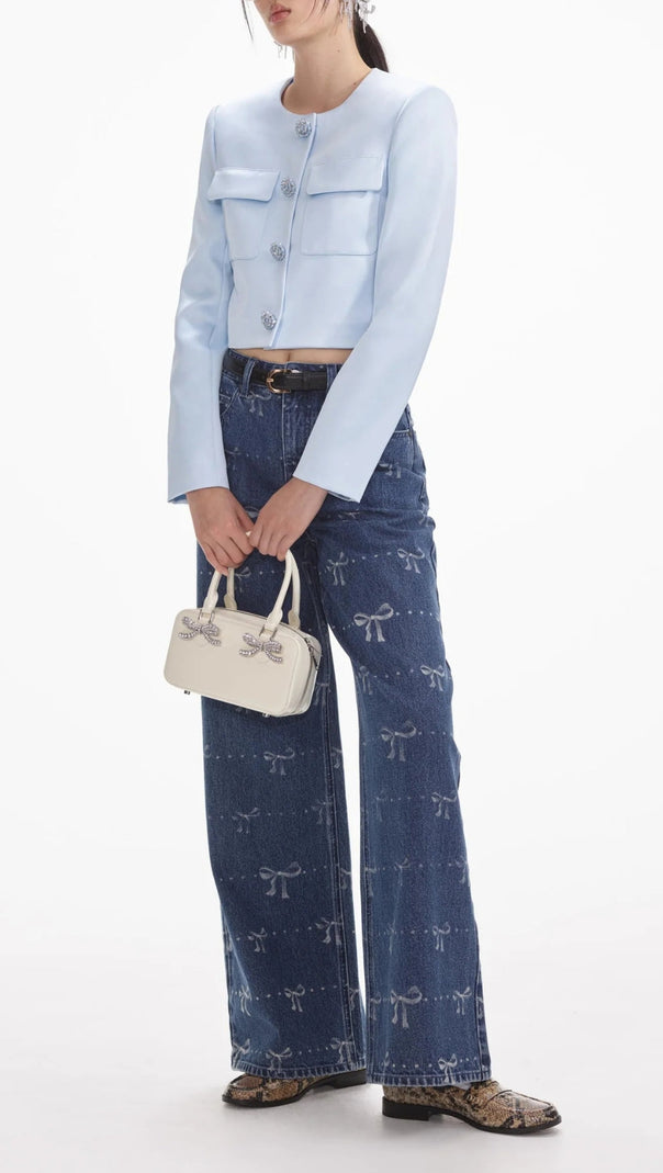 AIIZIE BOW PRINT JEANS - product image