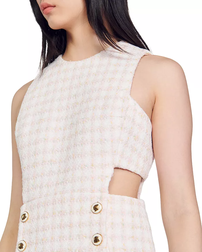 AIIZIE SLEEVELESS CUTOUT PINAFORE MINI DRESS IN LIGHT PINK - product image